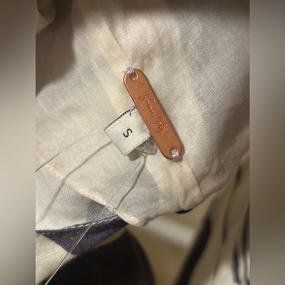 Johanna Ortiz Wave After Wave Tie Back Mini Dress Organic Linen Statement Sleeve - Picture 12 of 12